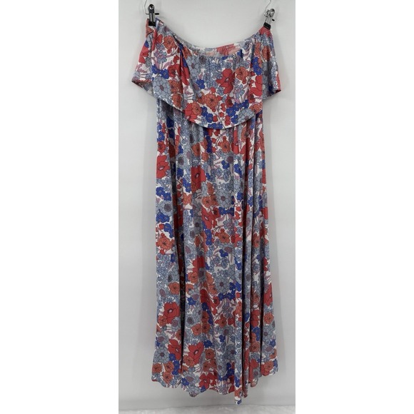 DG2 Pink Wash Ruffled-Hem Stretch Denim Jacket XL & Japna‎ Strapless Dress Sz L - Picture 5 of 15